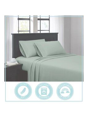 TRULY SOFT Everyday Queen Sheet Set, Lavender Polyester, 4-Piece Solid Color, Oe